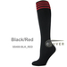 Couver Black Youth 4 Stripes Soccer Football Knee High Socks - 3 Pairs