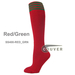 COUVER Youth Nylon 4-Striped Red Sports Knee High Socks - 3Pair Pack