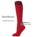 COUVER Youth Nylon 4-Striped Red Sports Knee High Socks - 3Pair Pack