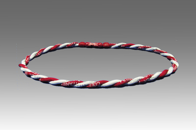 Red White Titanium Germanium Double Power Necklace