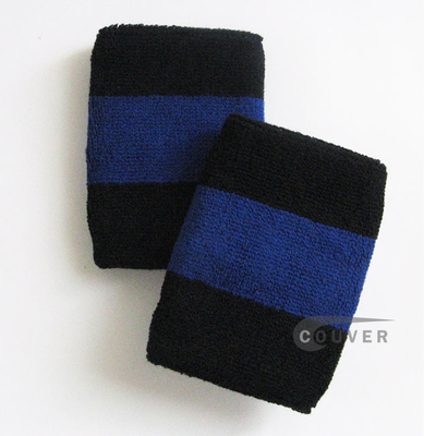 Black Blue Black Wrist Sweatbands wholesale
