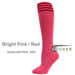 COUVER 4-Striped Bright Pink Youth Football/Sports Knee Socks(3 Pairs)