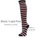 KSTR05 Thinner Striped Non-Athletic Fashion Knee Socks 6PAIRs Pack