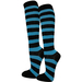 KSTR01 WIDER Black Stripe Non-Athletic Knee High Length Socks 6PAIR pack