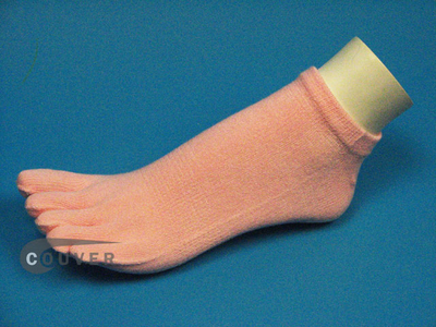 Light Pink no show 5Finger Toe Socks Wholesale from Couver 6PAIR