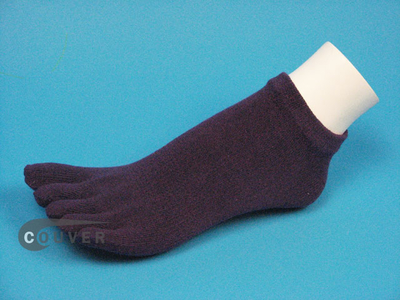 Purple no show 5Finger Toe Socks Wholesale from Couver 6PAIRS