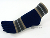 Men's Navy Soccer Socks with Light Blue Stripe Knee High  [3Pairs]