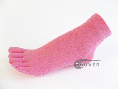 Pink COUVER 5finger Toes Ankle Toe Socks Wholesale, 6Pairs