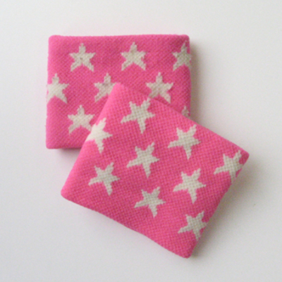 White Star on Bright-Pink Wristband for Girls Children [2pairs]