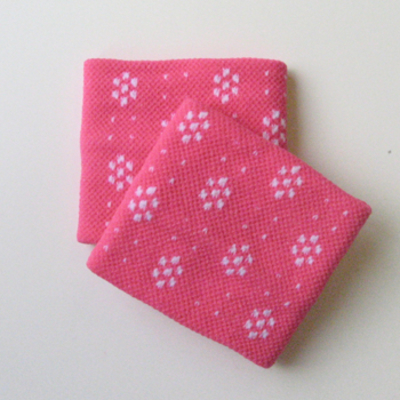 Cute Wristband for Girls Hot/bright pink Dots Flower [2pairs]