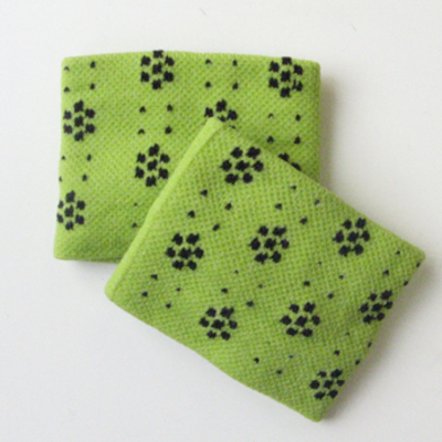Cute Wristband for Girls yellowish green Dots Flower [2pairs]