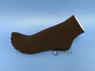 Brown Split Toed Toe Socks Wholesale from Couver 6PAIRS