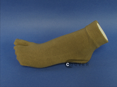 Taupe Split Toed Toe Socks Wholesale from Couver 6PAIRS