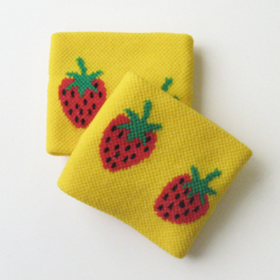 Cute Wristbands Yellow Strawberry for Girls Children [2pairs]
