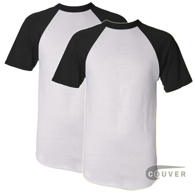 Augusta Sportswear 50/50 S-Sleeve Raglan T-Shirt White/Black 6 PiecesSet