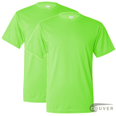 100% Poly Moisture Wicking T-Shirt - 2 Pieces Set(Lime)