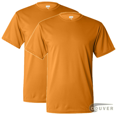 100% Poly Moisture Wicking T-Shirt - 2 Pieces Set(Gold)
