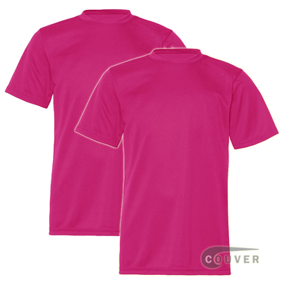 C2 Sport Youth Performance Tees Hot Pink - 2 Pieces Set