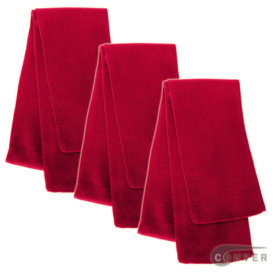 Red Sportsman - Plain Knit Scarf - 3Pieces