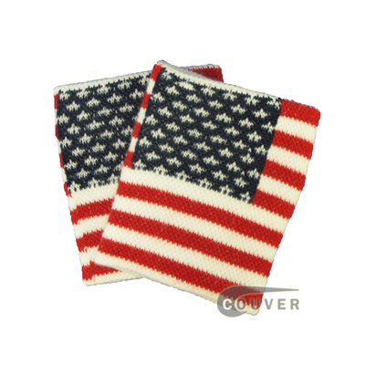 Red White & Blue American Flag Costume Wristband Wholesale 6 Pairs