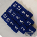 Blue 2 1/2" Tall Wristband w/ an Embroidered Number in White Text (1PC)