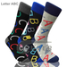 Mens Funny Colorful Novelty Crew Casual Patterned Socks 3 Pairs Bundle