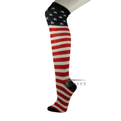 USA United States of America Flag Over Knee/Thigh High Socks [6 pairs]