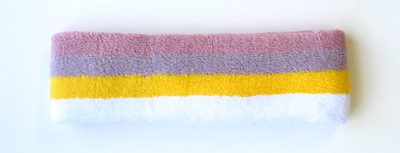 4 color pink purple yellow white sport Headband [6pieces]