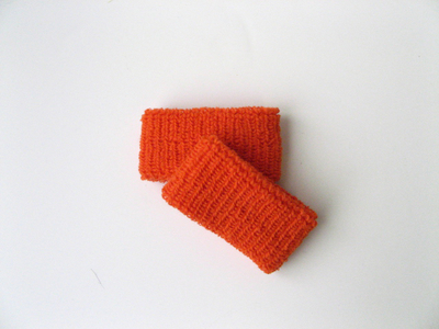 Dark Orange Kids Child Plain style Wristbands Wholesale [6pairs]