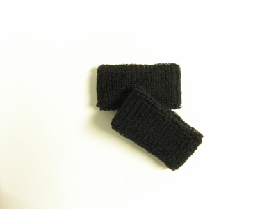 Wholesale Childrens Black Wristbands Plain Style [6pairs]