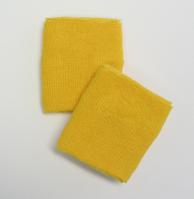 Yellow 4INCH Wrist Sweatbands (Sport Wristband) Wholesale 6PAIRS