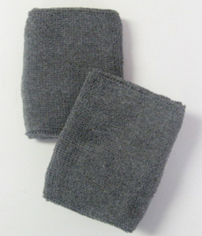 Charcoal/Dark Gray 4" Wrist Sweatband (Wristband) Wholesale 6PRS