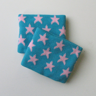 Cute Wristbands Cyan Stars Pattern for Girls and Children [2pairs]