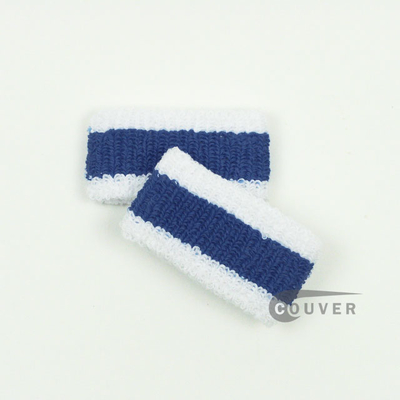 White Blue White Cheap 1inch Kids Wristbands Wholesale 6PAIRS