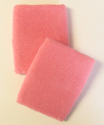 Pink Mens 4" Wrist Sweatband (Athletic Wristband) Wholesale 6PRS