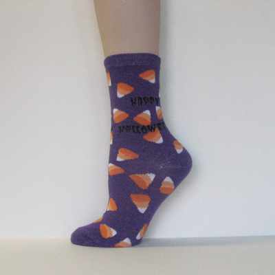 Halloween Kid Youth Purple Ankle Sock Candy [1pair]