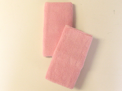Extra long 6-inch Light Pink Sports Sweat Wrist Bands Pro 3pairs