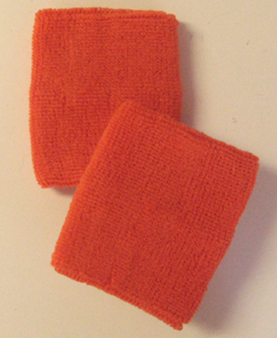 Dark Orange Mens 4" Wrist Sweatband (Wristbands) Wholesale 6PAIR