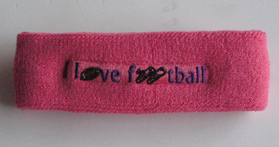 I Love Football Headband - Embroidery Sample I love football