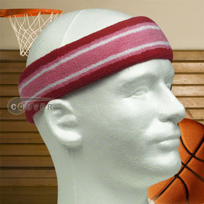 Basketball Headband Pro Multiple Colored Red Pink White 3pieces