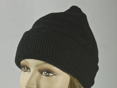 Black Thick Winter Knit Hat [1piece]