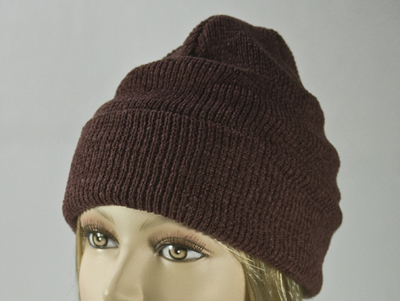 Burnt Umber (Reddish Brown) Thick Winter Knit Hat [1piece]