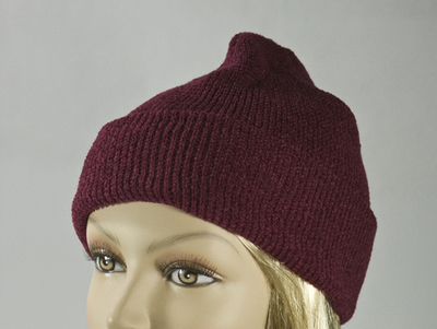 Dark Red Thick Winter Knit Hat [1piece]