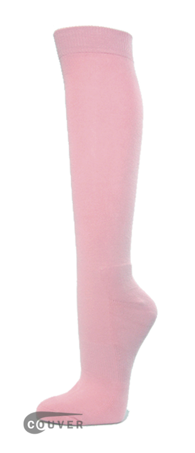 Light Pink COUVER Premium Quality WHOLESALE Athletic High Socks 1Dozen