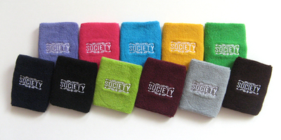Custom sweat wristbands terry cloth mixed in color samples