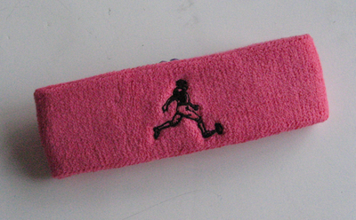 Custom Football Logo Pink Headband Sample