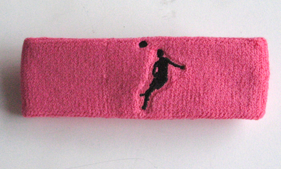 Soccer Headband Sample Heading Bright Pink (French Rose Pink)
