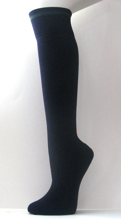 Navy with Olive Green Line Youth Soccer Socks Knee High Length [3Pairs]