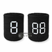 Black 4" Wrist Sweatband Customizable Number for All Sports(6PC)