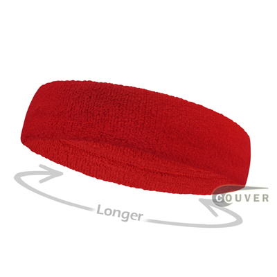Red long terry headbands for sports [3pieces]